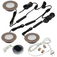 КСС КОМПЛЕКТ ИЗ 3-х LED СВЕТ-КОВ PLS 220V врезной/бронза/тепл.свет/выкл/сет.шнур (19.143.37.398 )