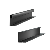 Комплект профиль ручка и профиль торцевой для шкафа-купе отделка черный анод