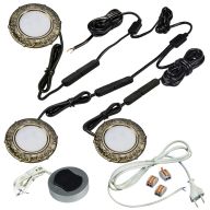 КСС КОМПЛЕКТ ИЗ 3-х LED СВЕТ-КОВ AS-1 220V врезной/бронза/тепл.свет/выкл/сет.шнур (19.143.35.528)